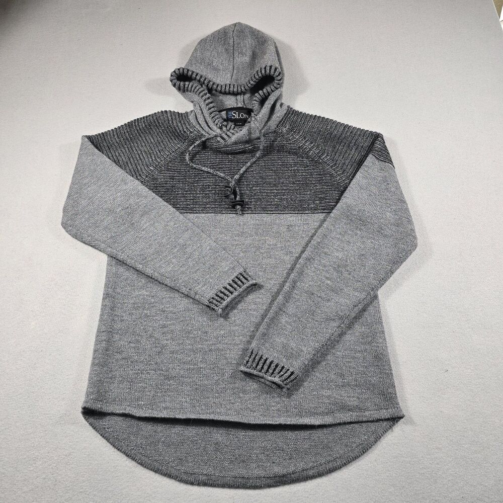 The Slope Women's Medium Heather Gray Pullover Hoodie Sweater Drawstring